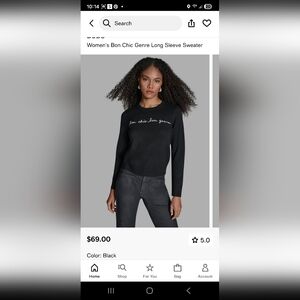 BCBG NWT Black Sweater